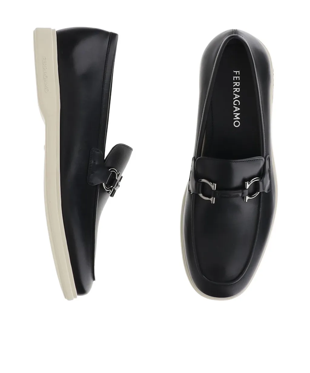 Gancini Leather Loafers