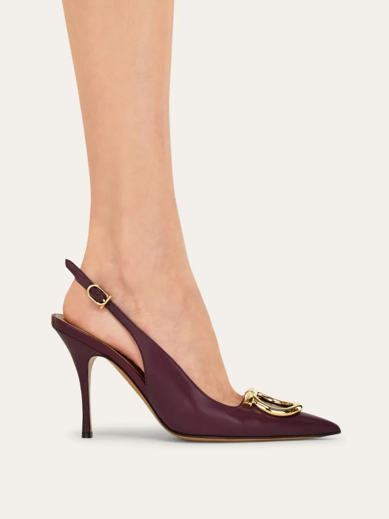 Maxi Gancini Slingback Pump