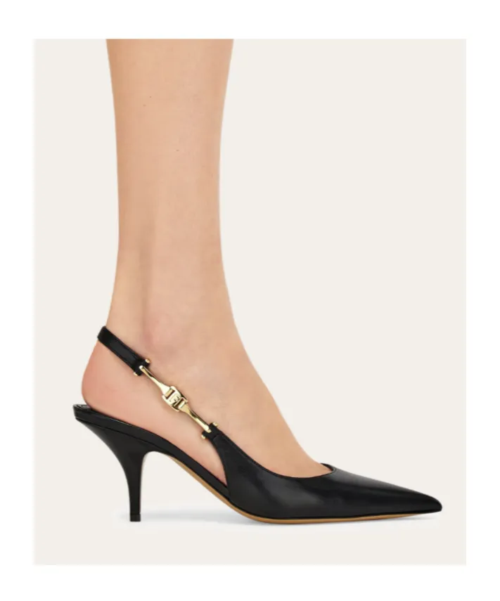 F Buckle Slingback Pump