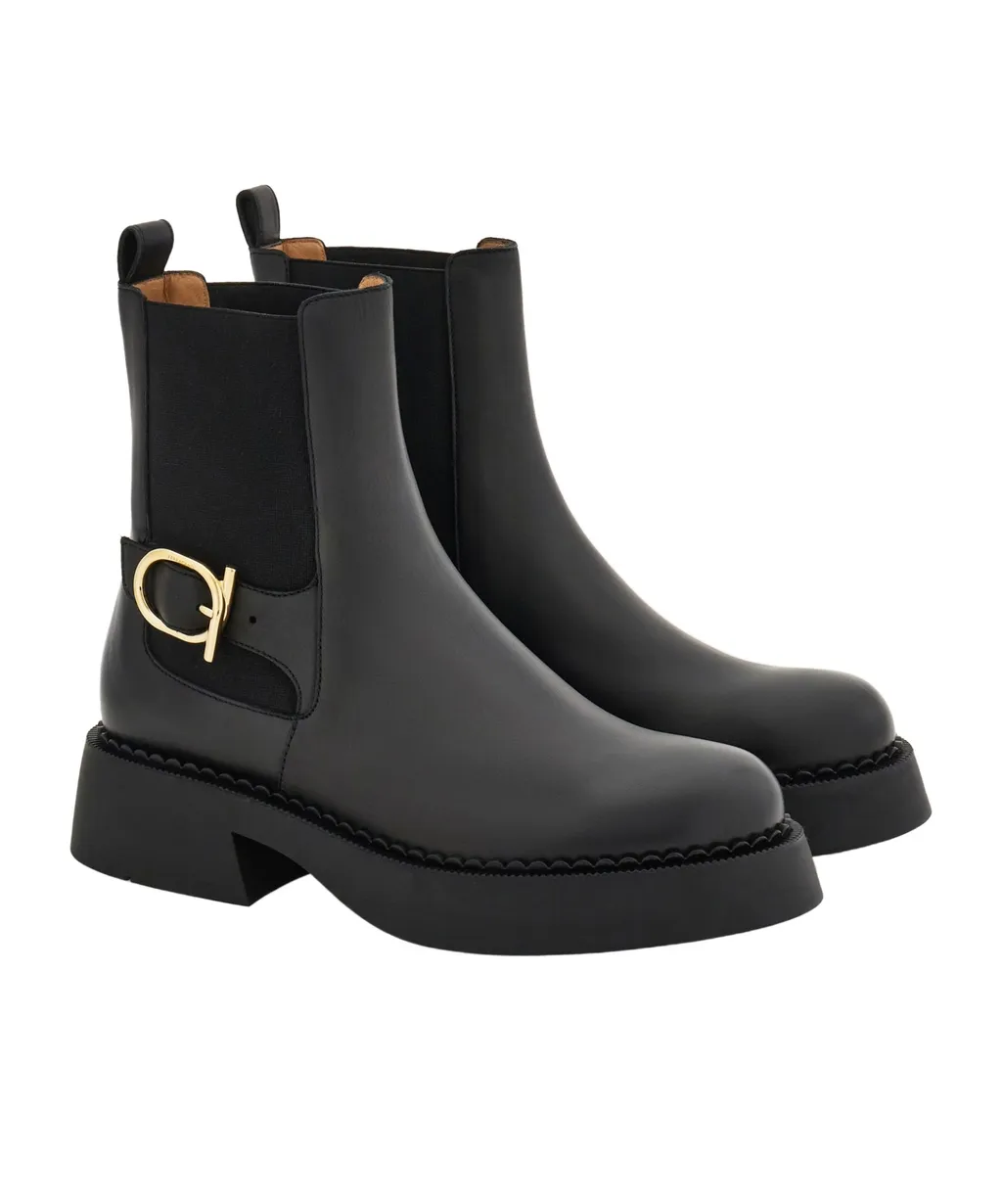 Gancini Buckle Chelsea Boot