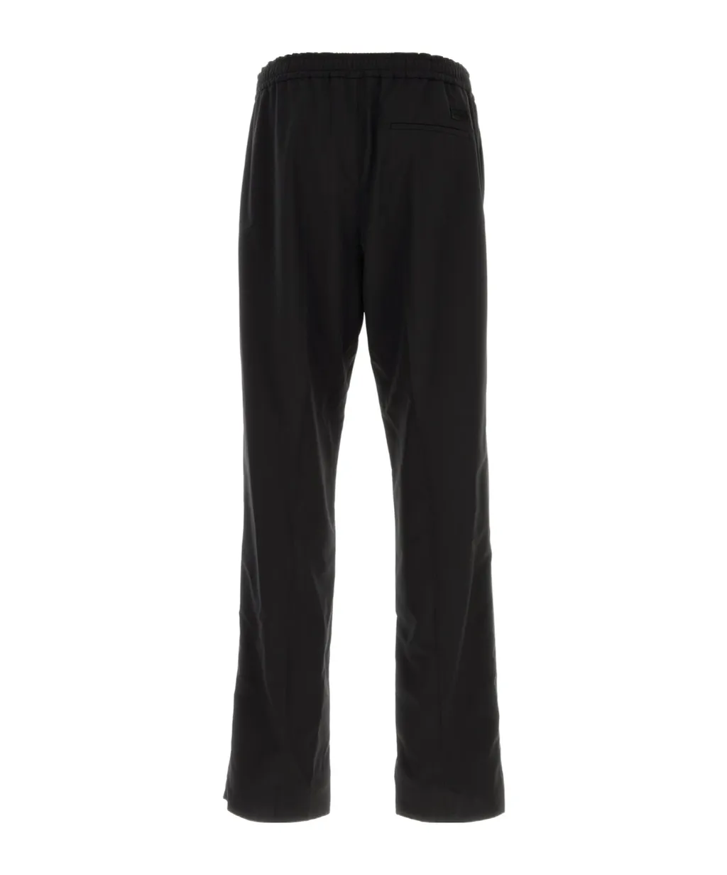 Straight-Leg Elasticated Waistband Trousers