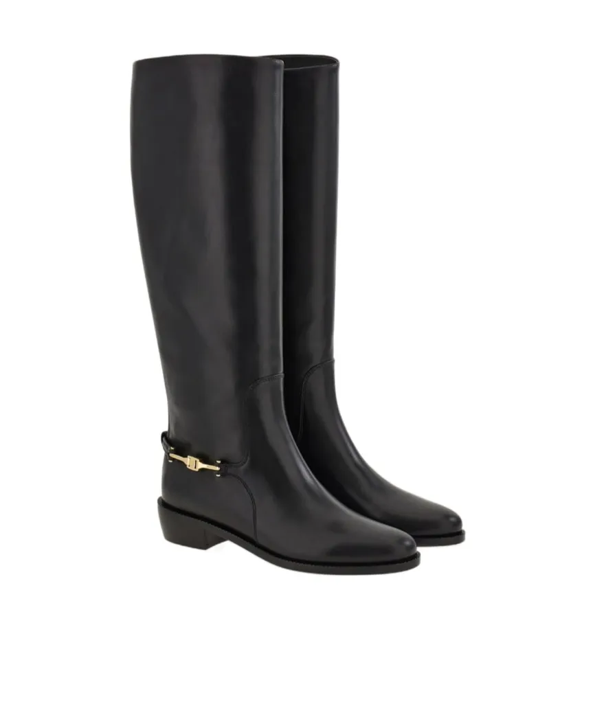 F Buckle Knee Boot