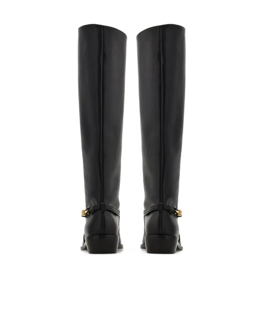 F Buckle Knee Boot