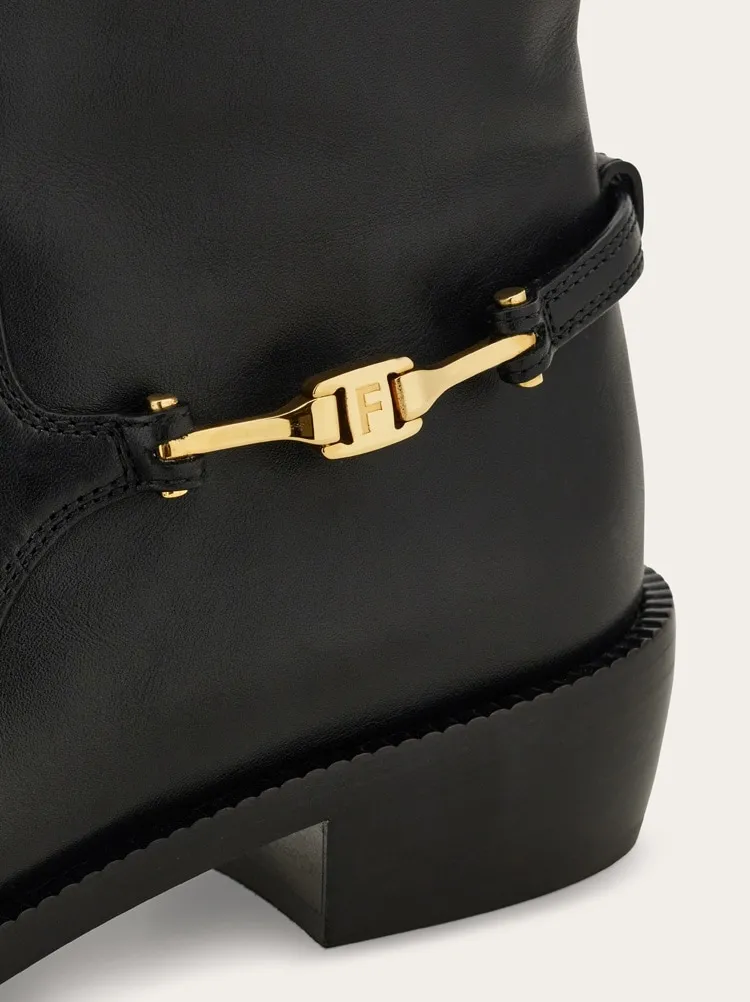 F Buckle Knee Boot