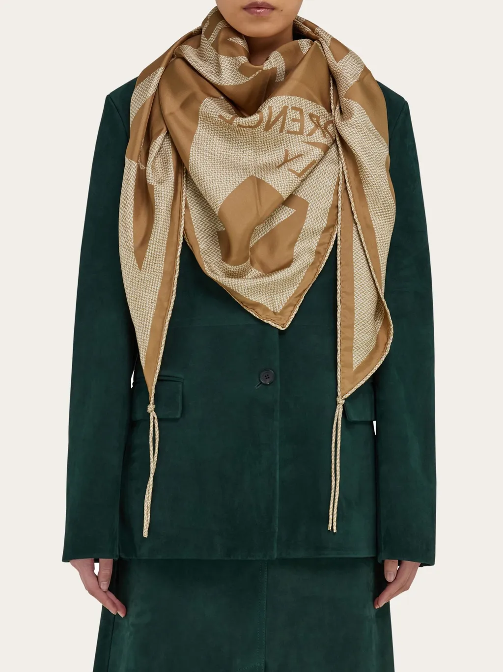 Logo Printed Ruched Skirt Pareo