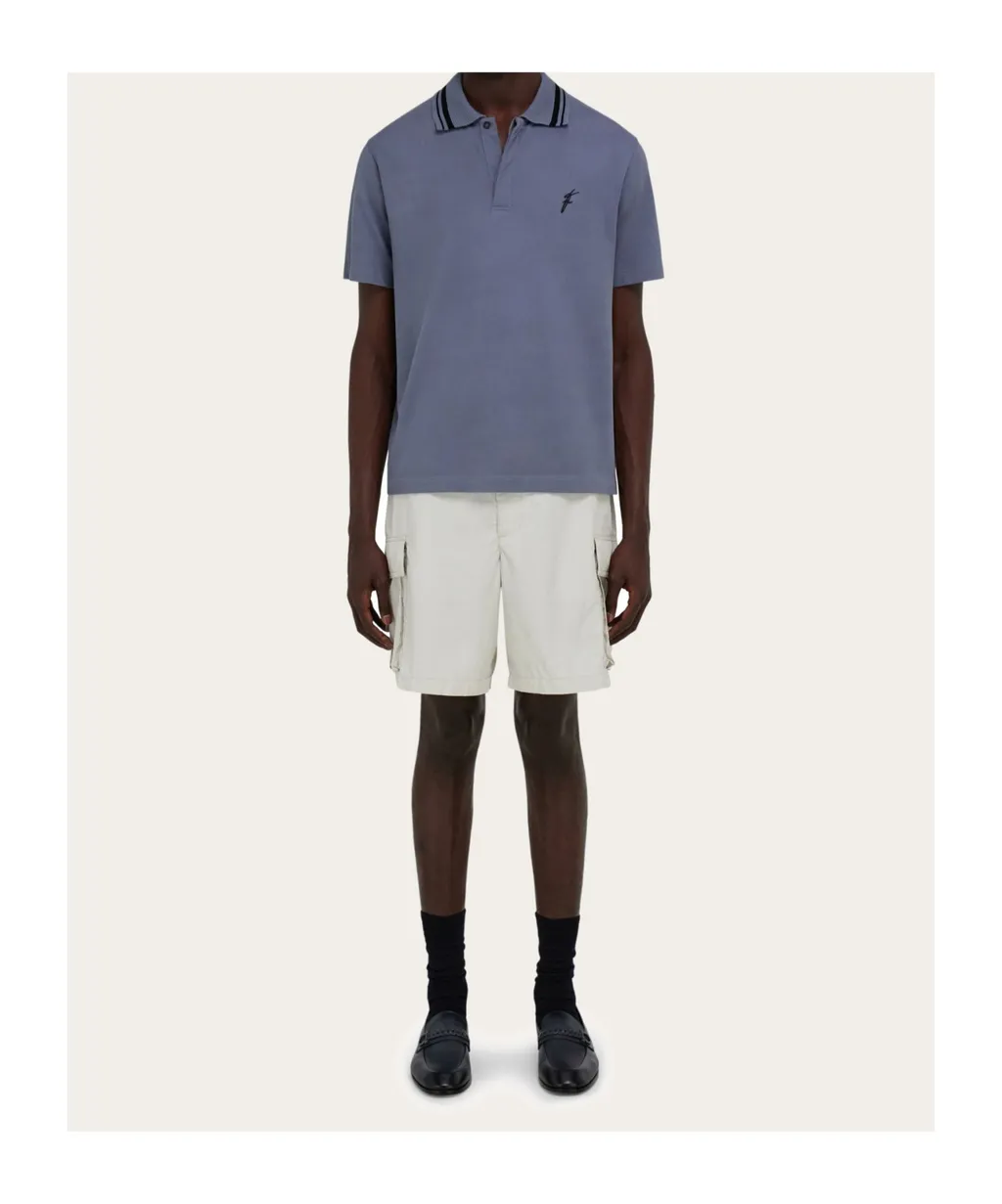Polo Shirt With Embroidered F Detail