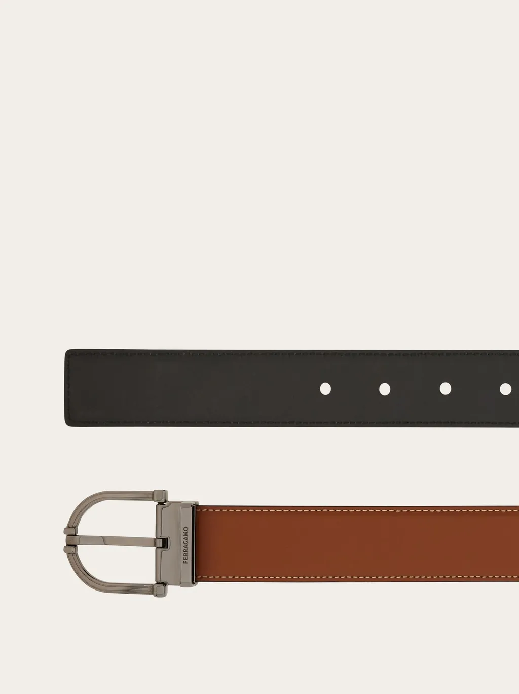 Ferragamo Logo Engraved Reversible Buckle Belt