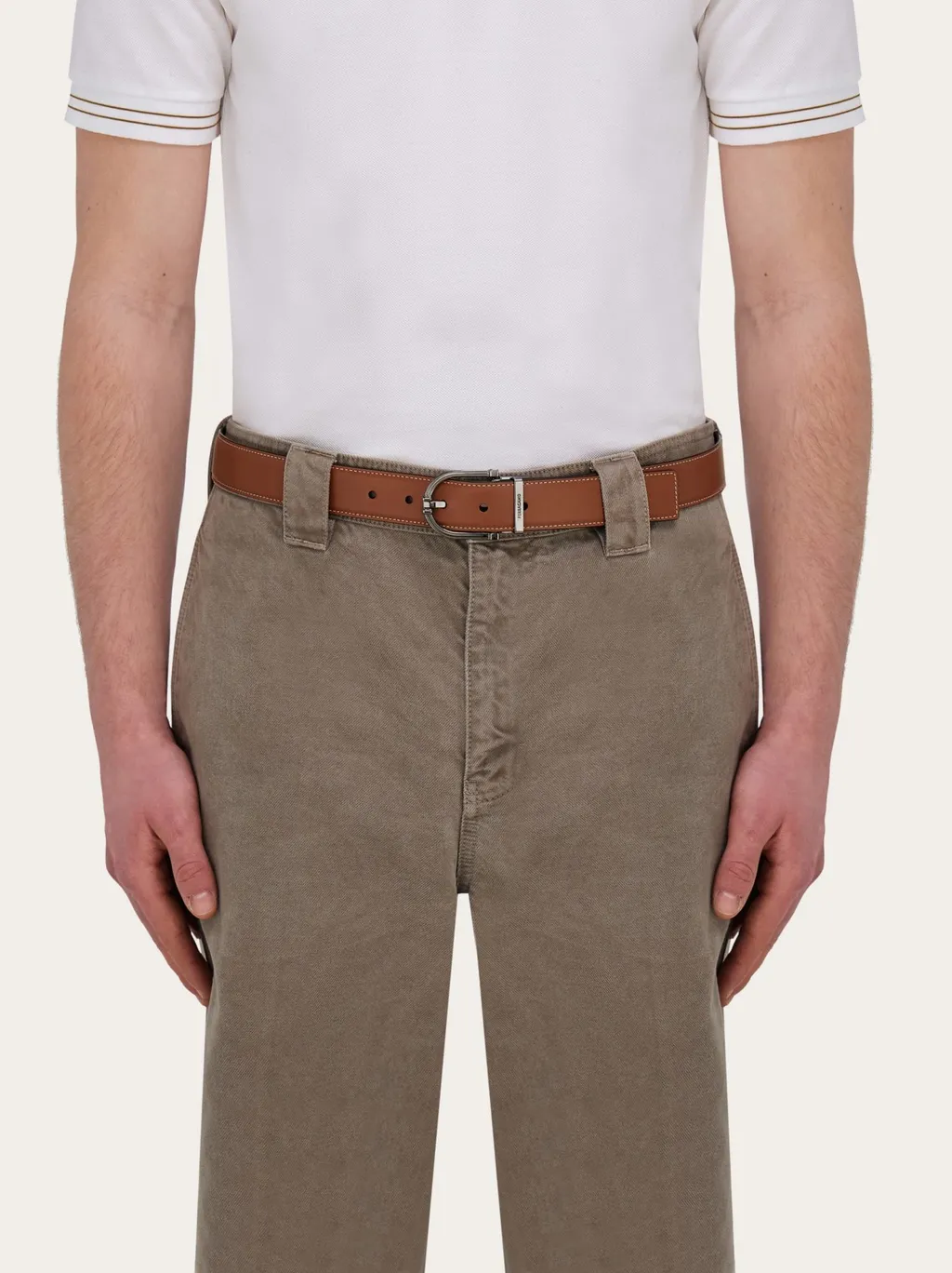 Ferragamo Logo Engraved Reversible Buckle Belt