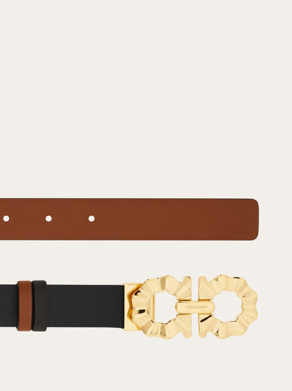 Gancini Shaped Reversible Belt
