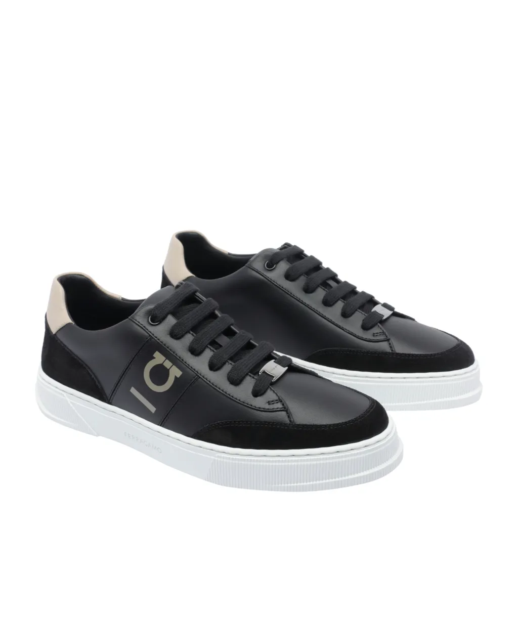 Low-Top Sneaker With Gancini Detail
