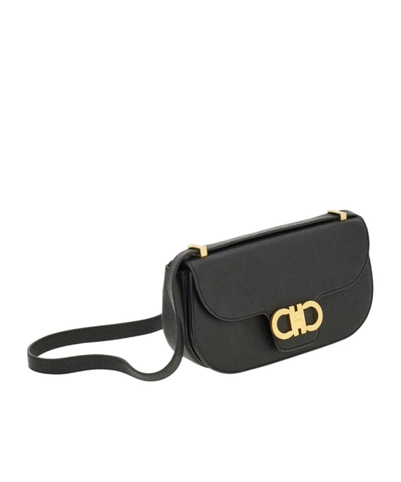 Double Gancini Mini Crossbody Bag
