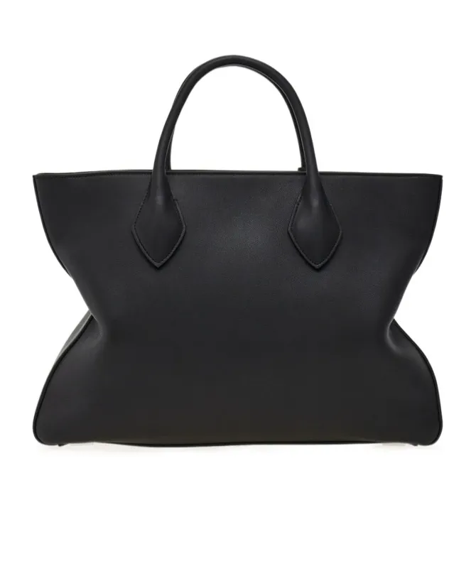 Monogram Structured Leather Tote Bag