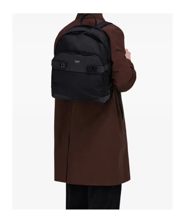 Leather-Trim Backpack