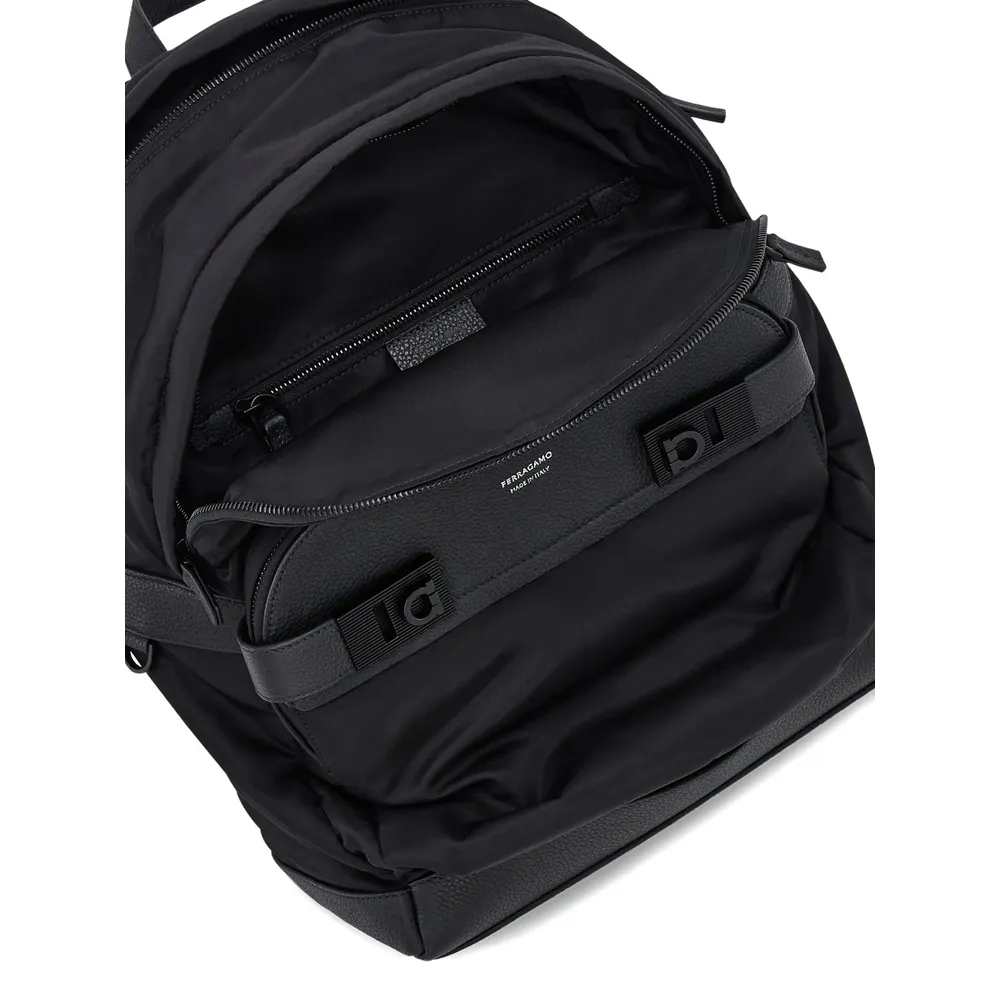 Leather-Trim Backpack