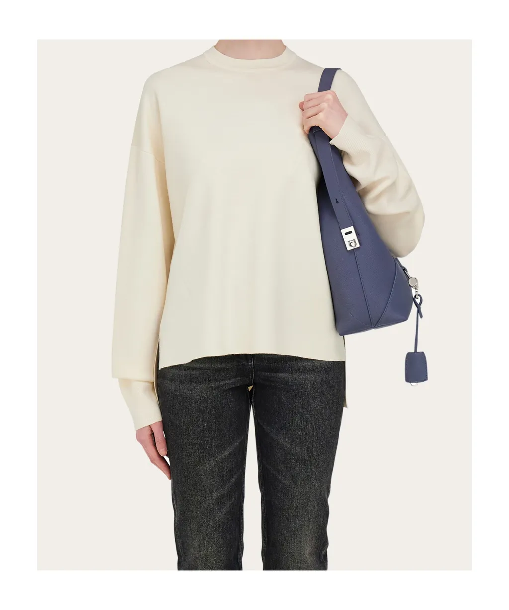 V-Shaped Hobo Bag