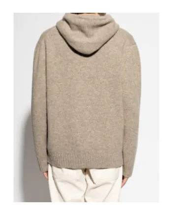 Virgin Wool Knitted Hoodie