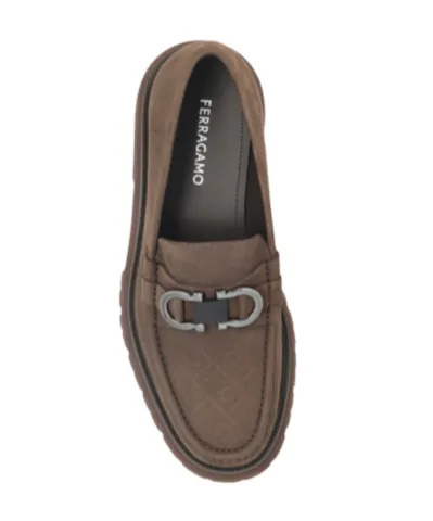 Gancini-Buckle Loafers