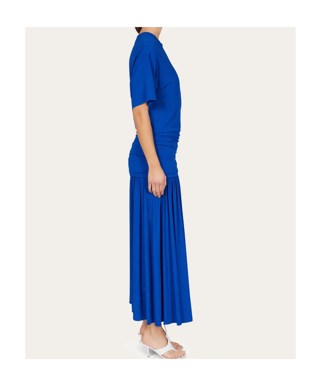 Long T-Shirt Dress With Drape Detail