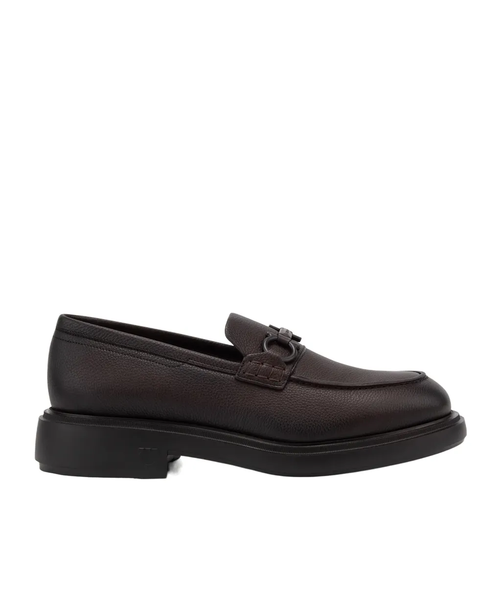 Gancini Plaque Slip-On Loafers