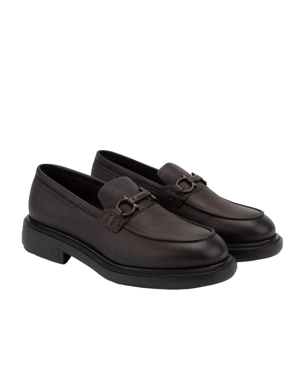 Gancini Plaque Slip-On Loafers