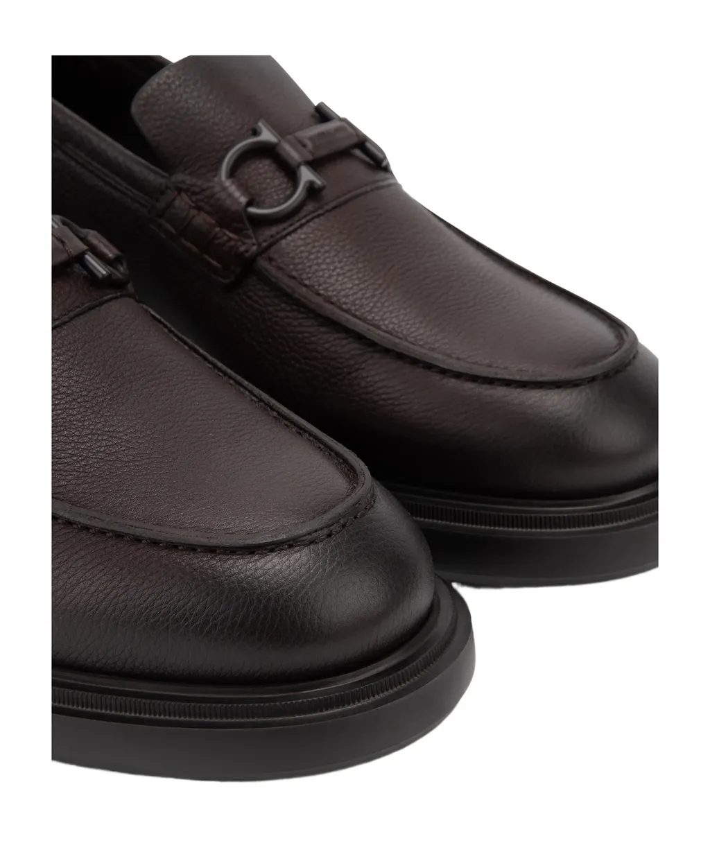 Gancini Plaque Slip-On Loafers