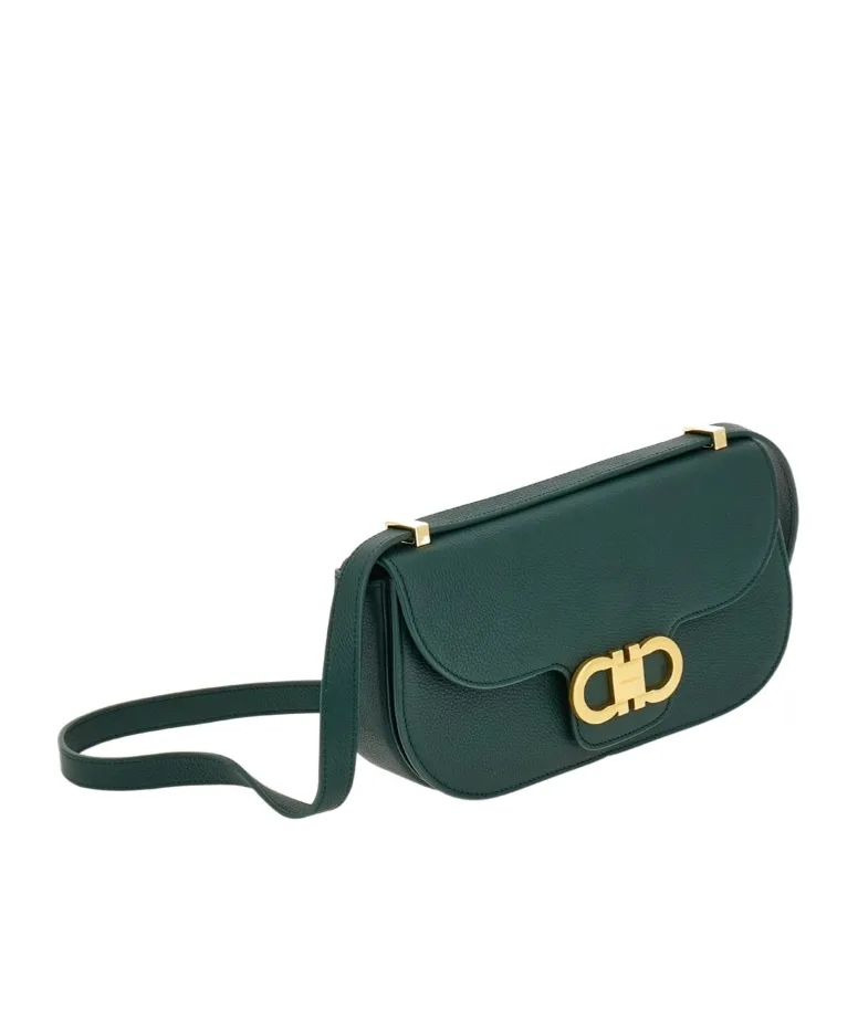Double Gancini Mini Crossbody Bag
