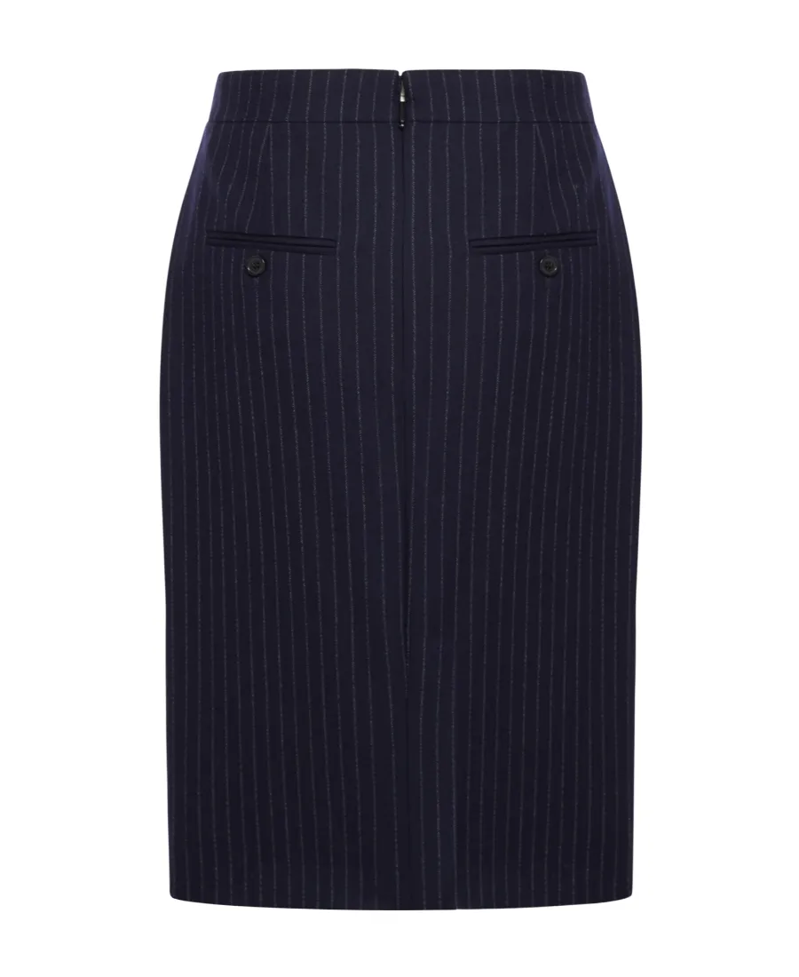 Pinstriped Pencil Skirt
