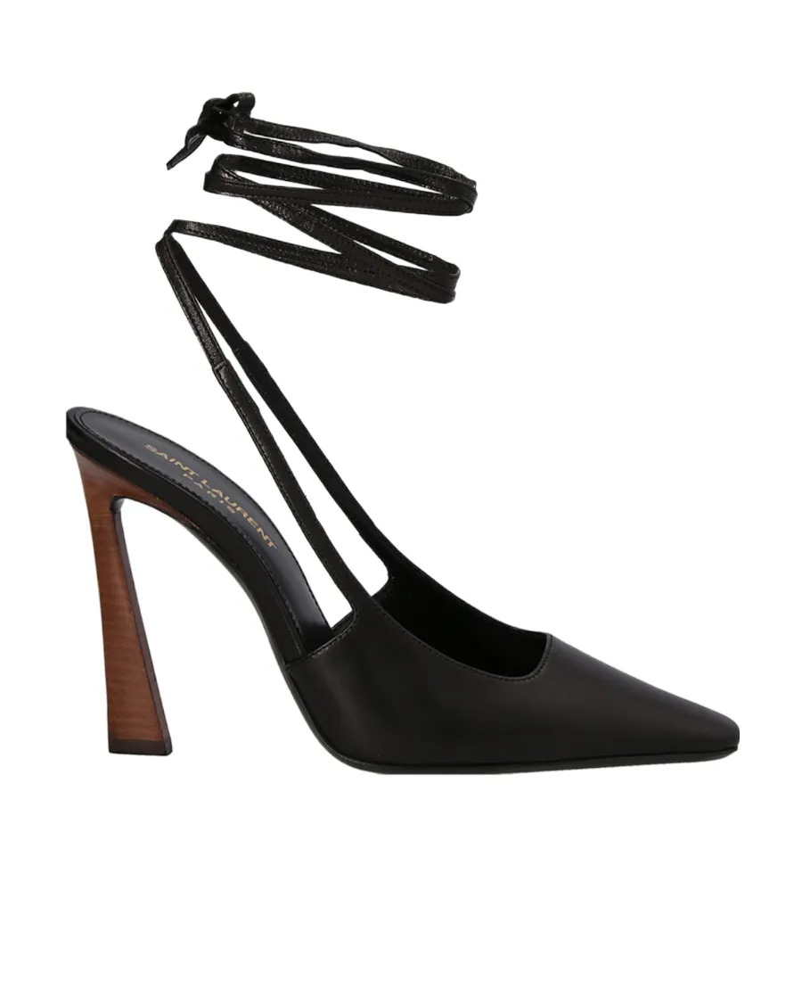 Blade Tie Detailed Slingback Pumps