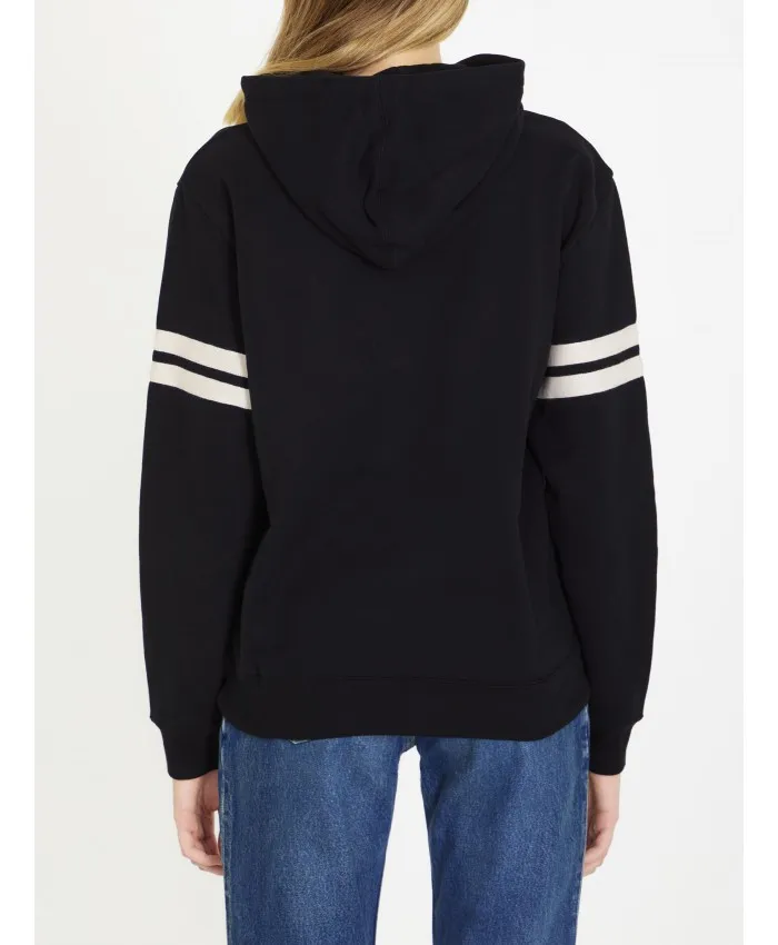 Logo Embroidered Long-Sleeved Hoodie