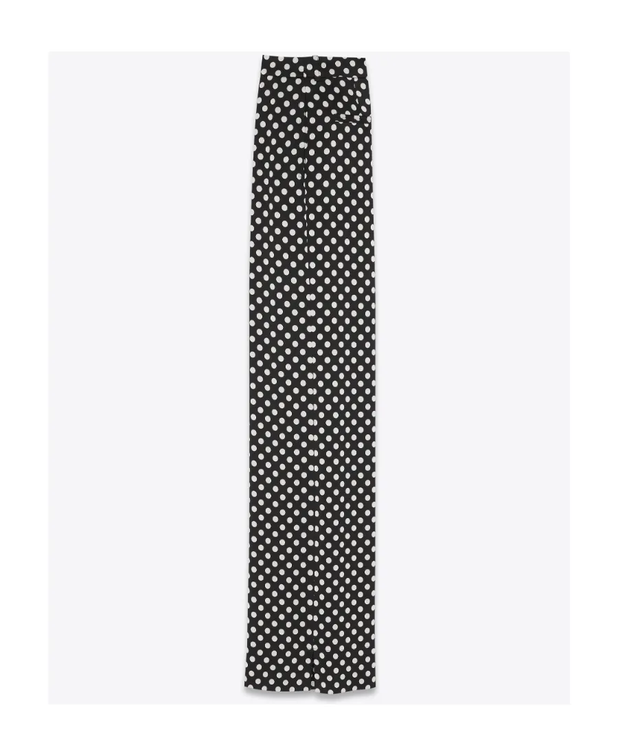 Polka Dots Printed High Waist Trousers