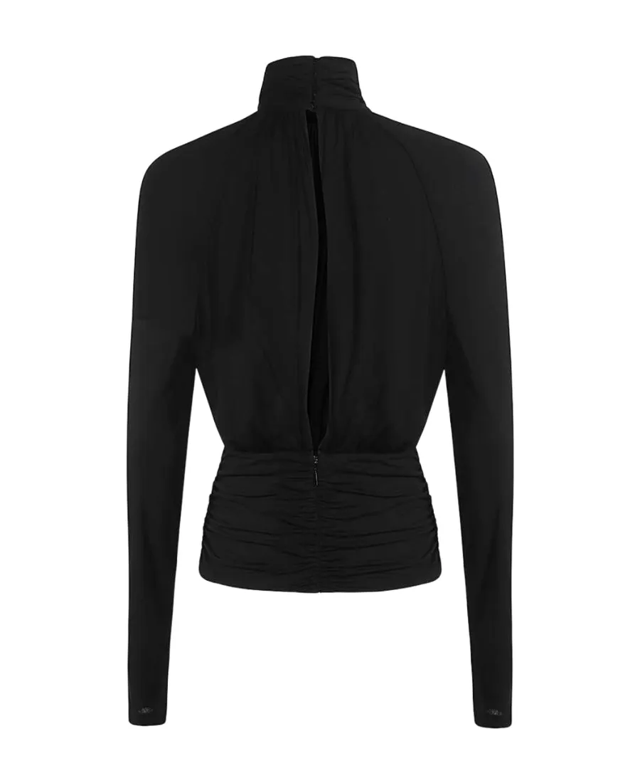 Cut-Out High Neck Top