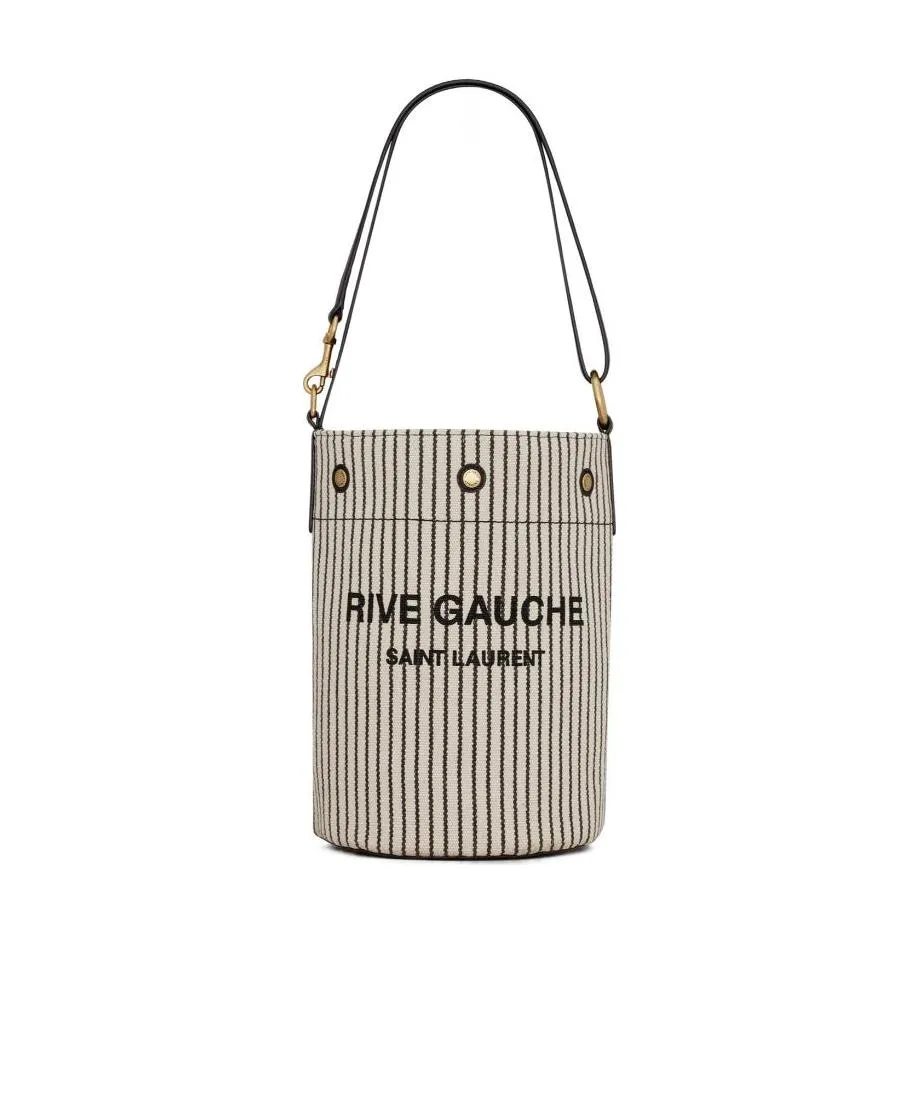 Rive Gauche Striped Bucket Bag