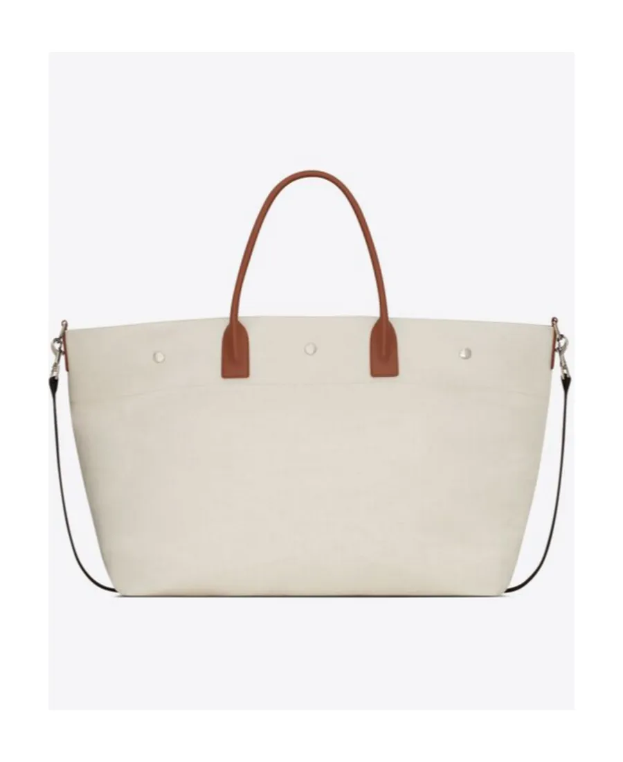 Rive Gauche Logo Printed Maxi Tote Bag