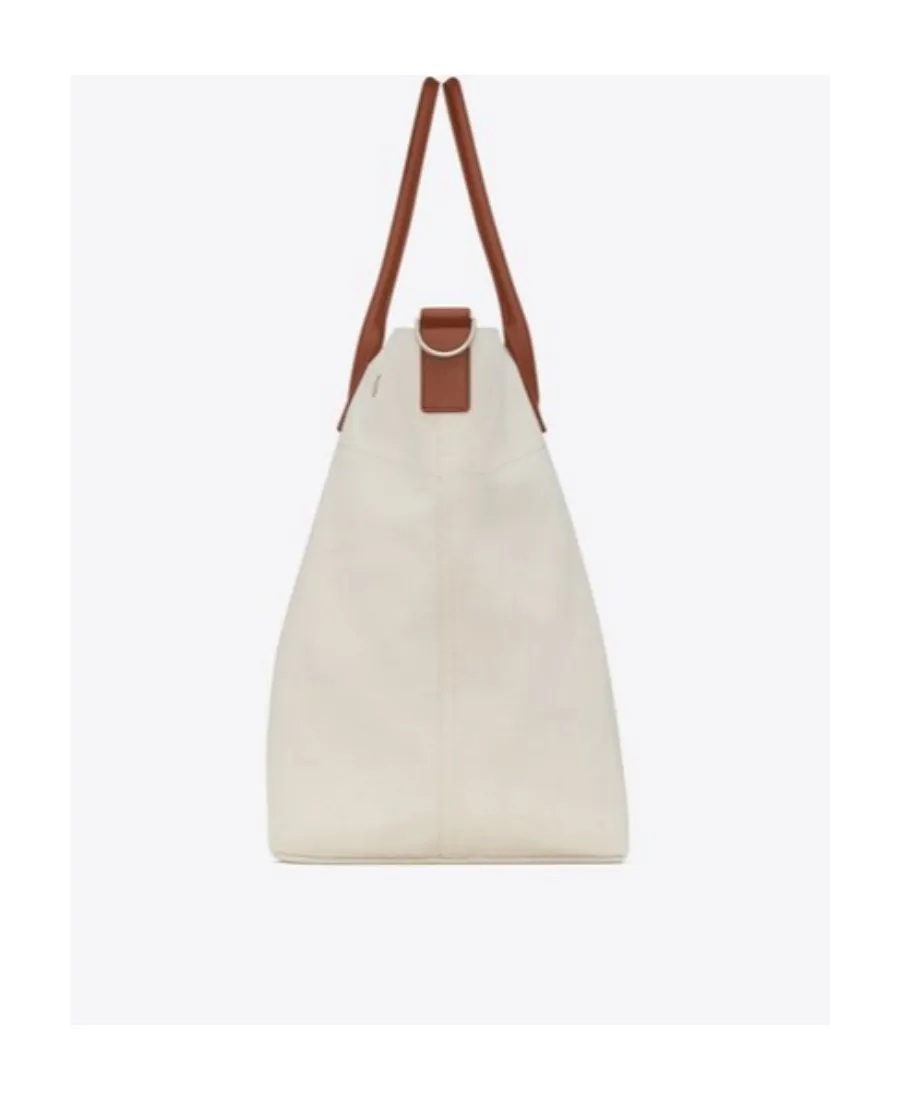 Rive Gauche Logo Printed Maxi Tote Bag