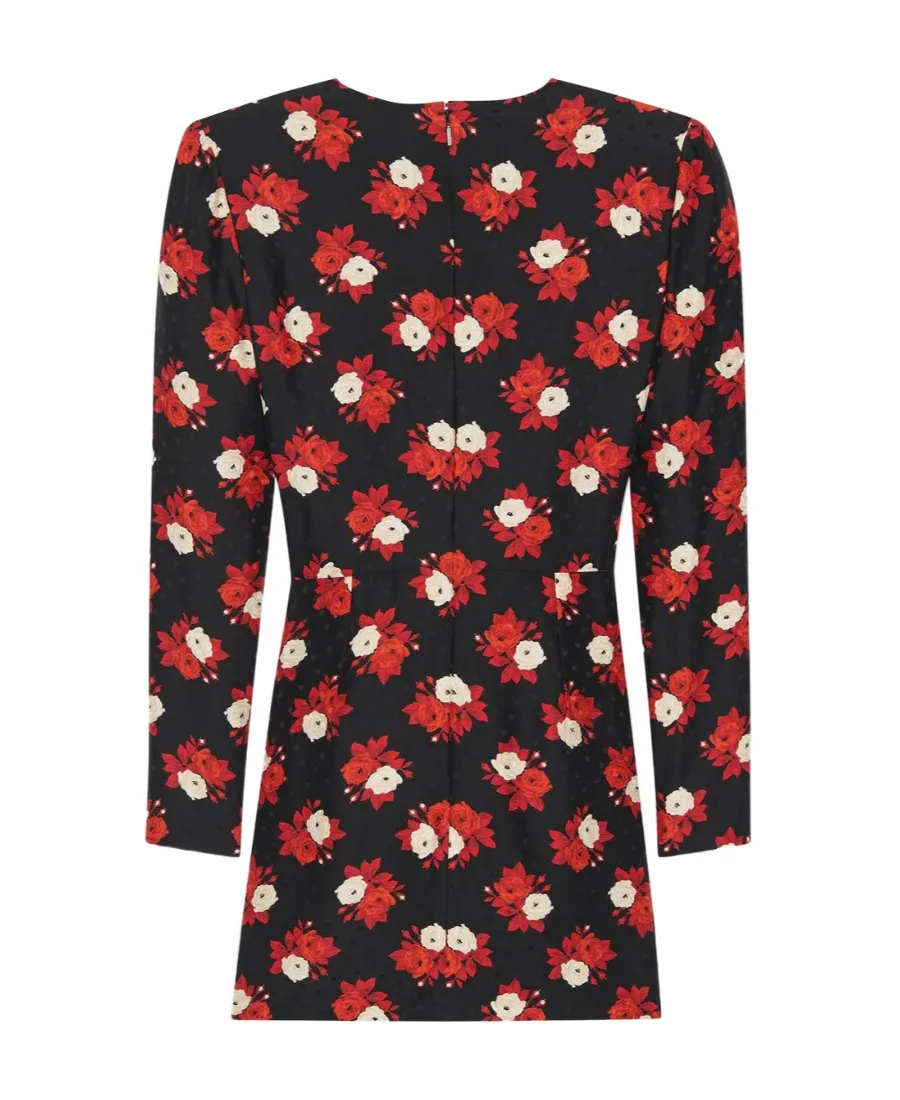 V-Neck Long-Sleeved Dress