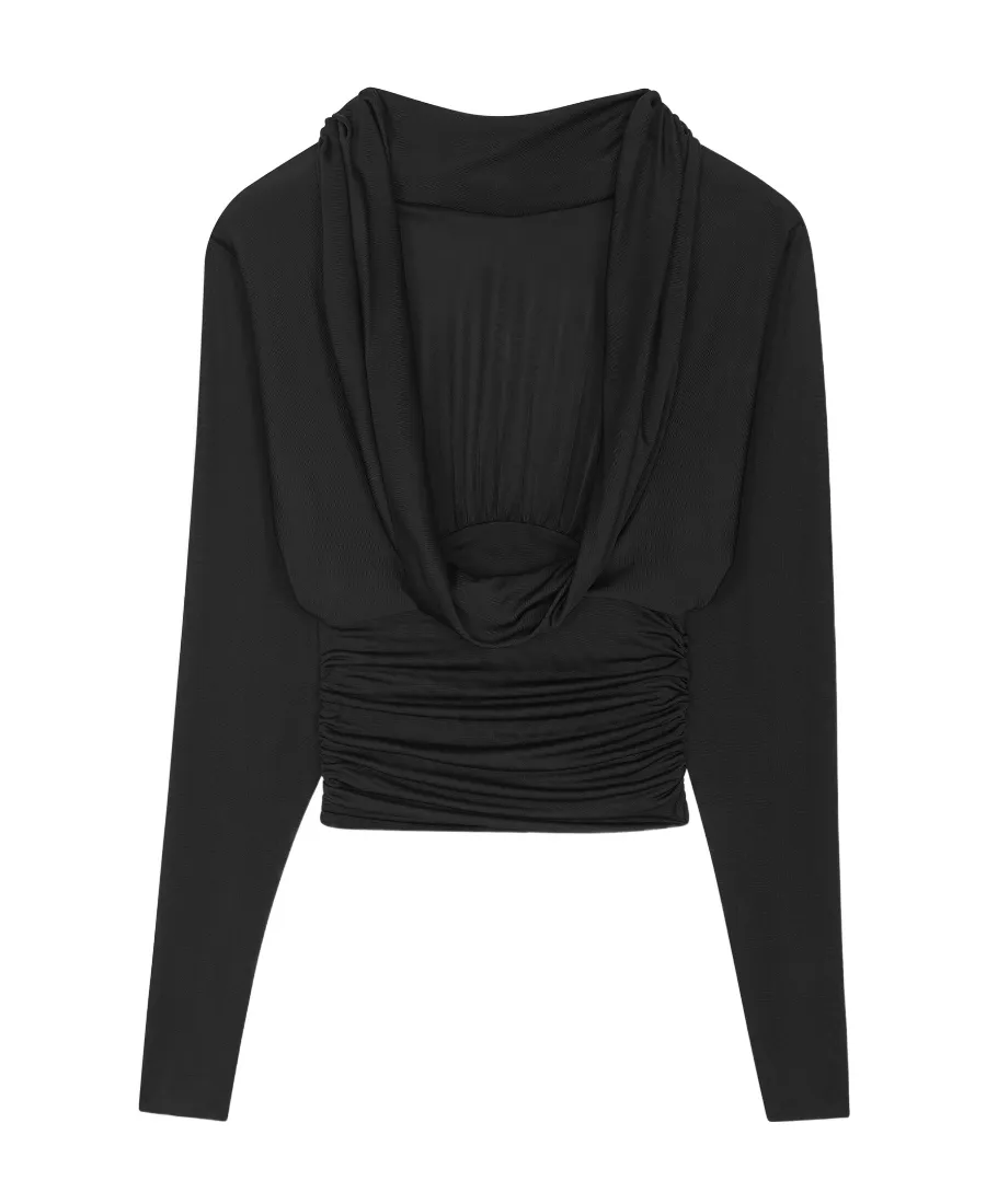 Backless Long-Sleeved Top