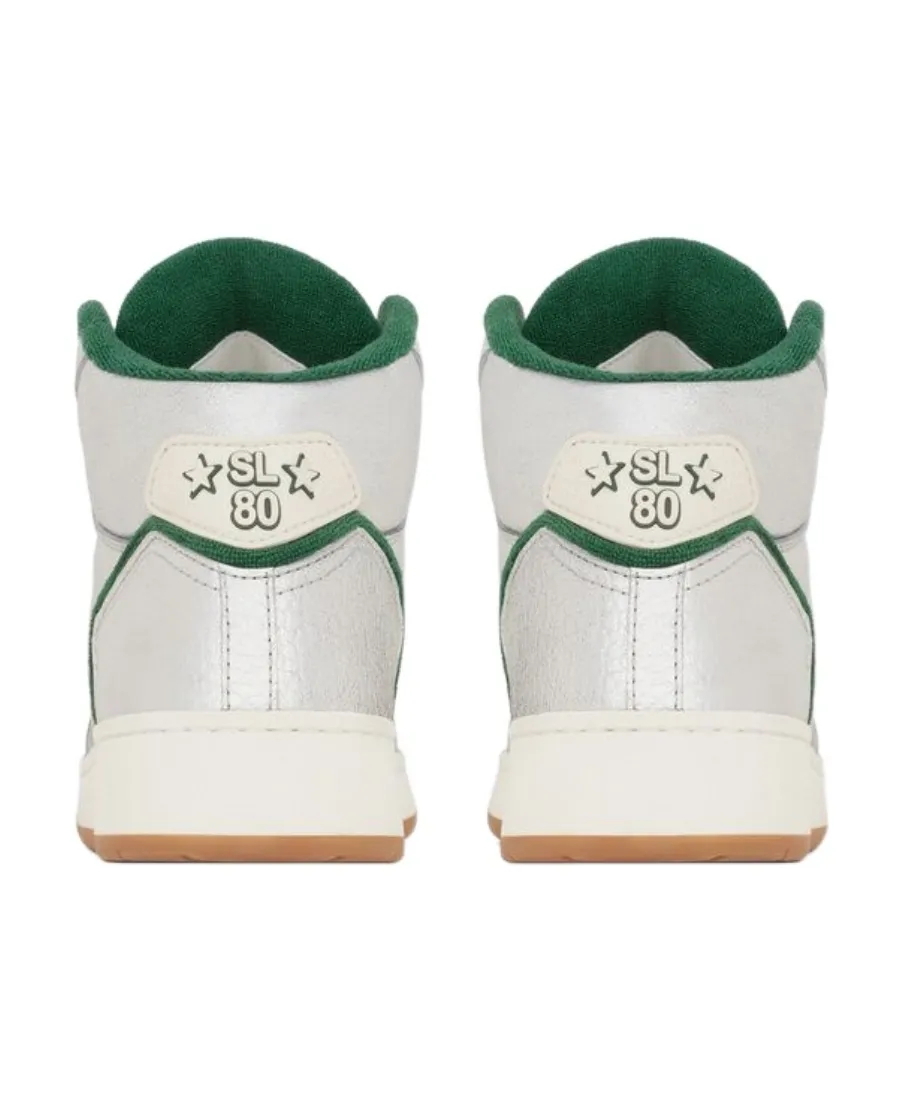 Sl/80 Metallic Effect Mid-Top Sneakers
