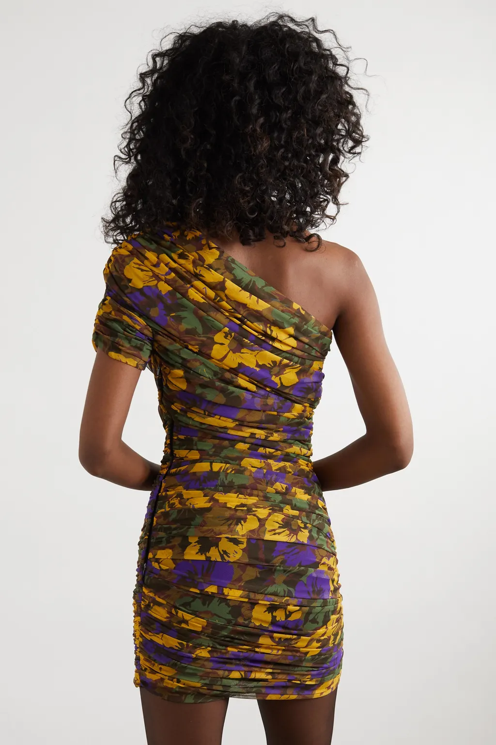 Ruched One-Shoulder Dress