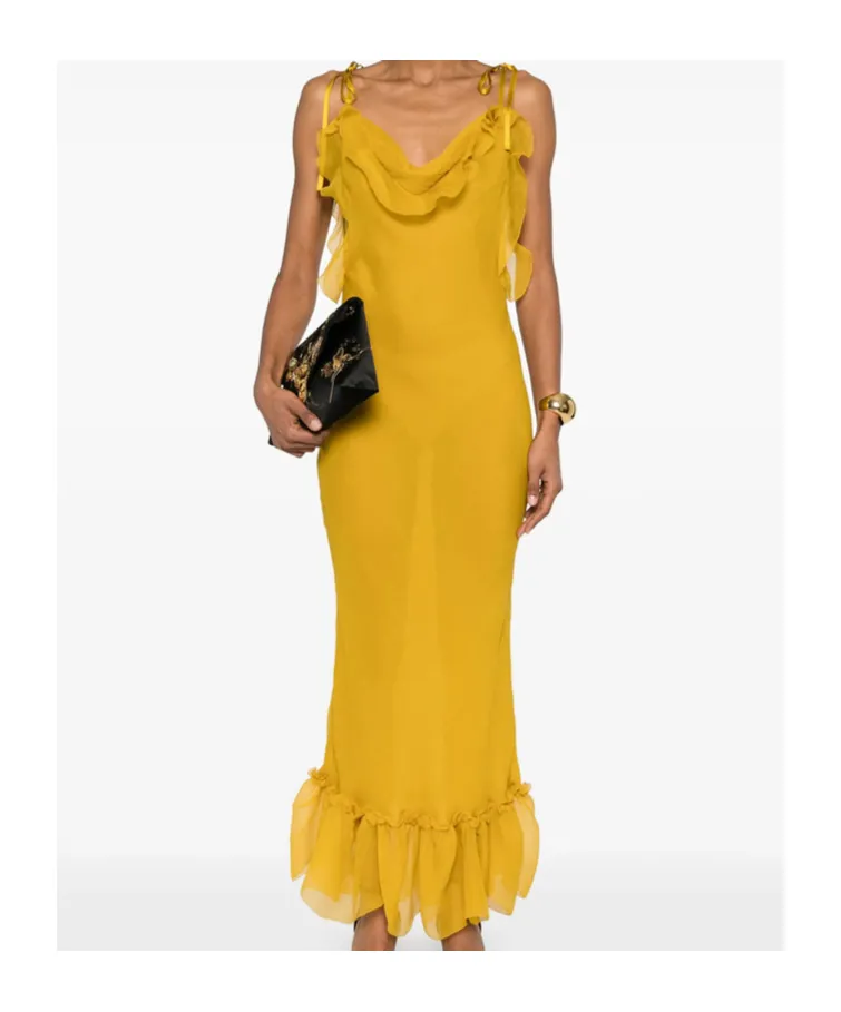 Ruffled Sleeveless Dress