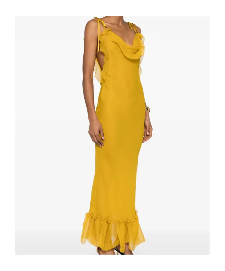 Ruffled Sleeveless Dress