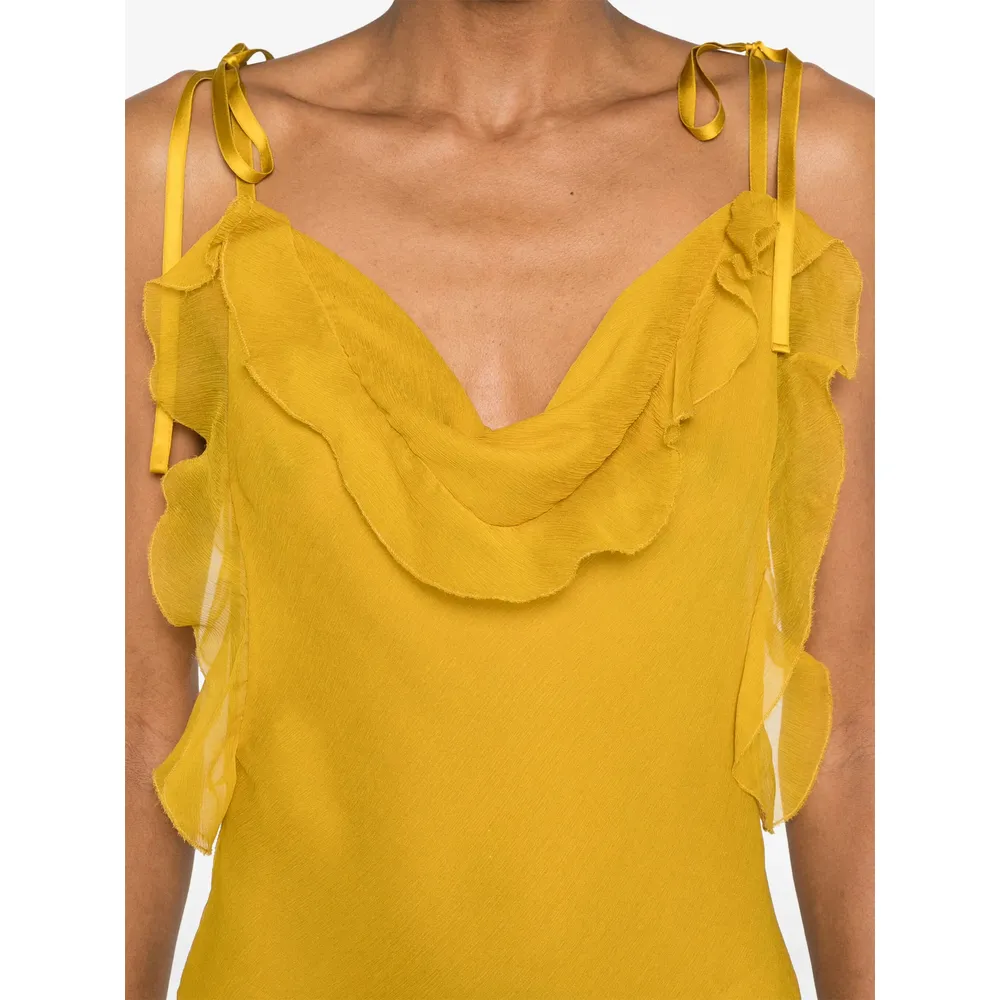 Ruffled Sleeveless Dress