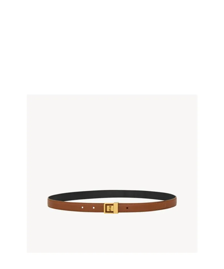 La 66 Thin Belt In Grained Lambskin
