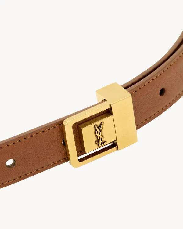 La 66 Thin Belt In Grained Lambskin