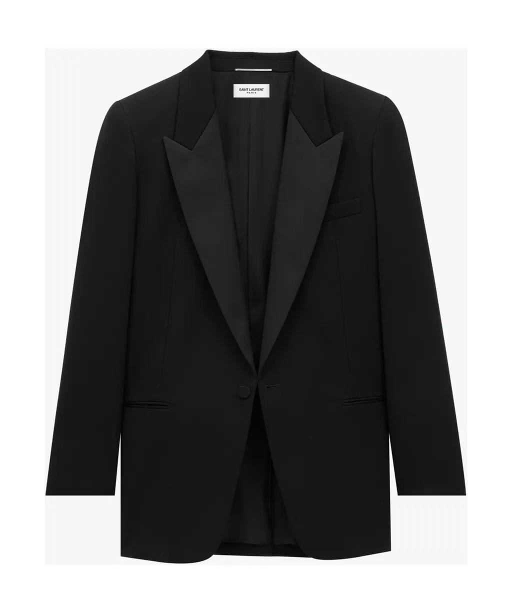 Single-Breasted Tuxedo Blazer