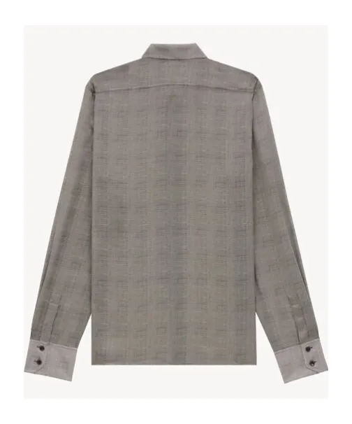 Checked Button-Up Shirt