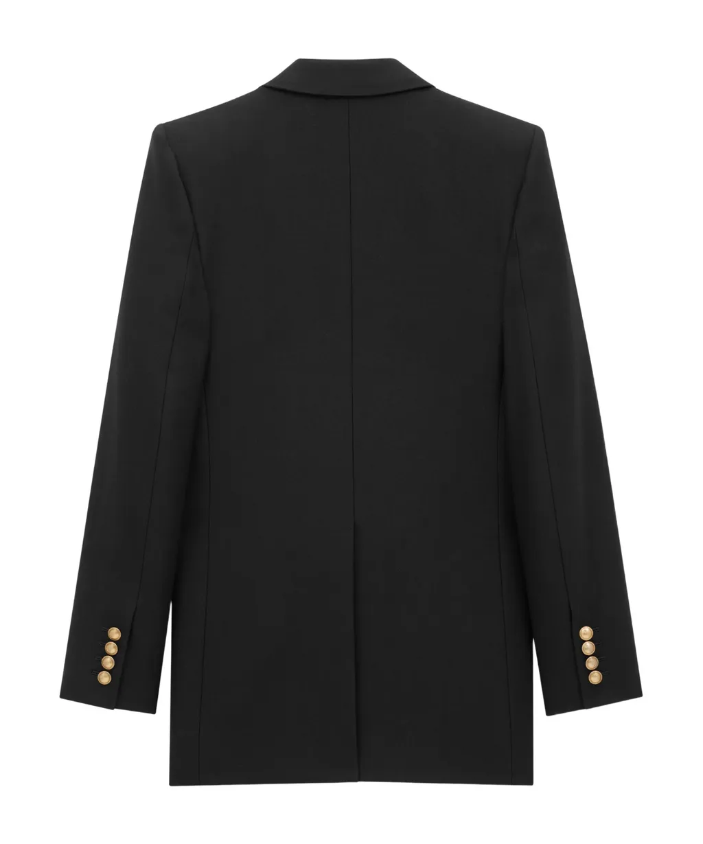 Double-Breasted Long-Sleeved Jacket
