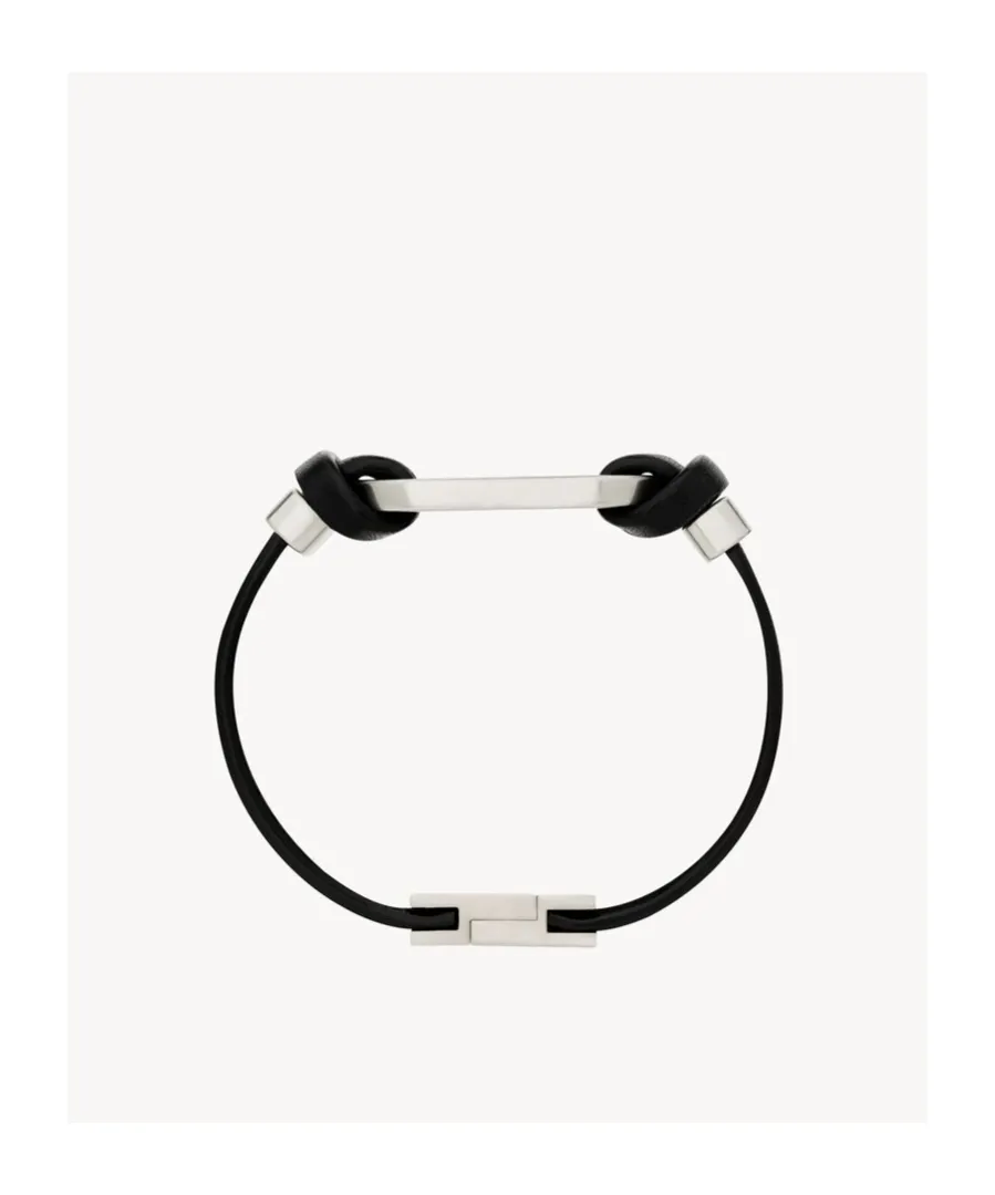 Oval Ring Bracelet In Leather