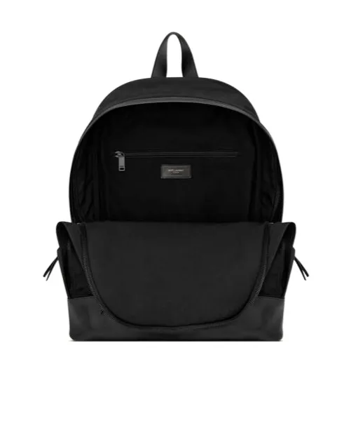 City Backpack In Nylon Canvas And Leather