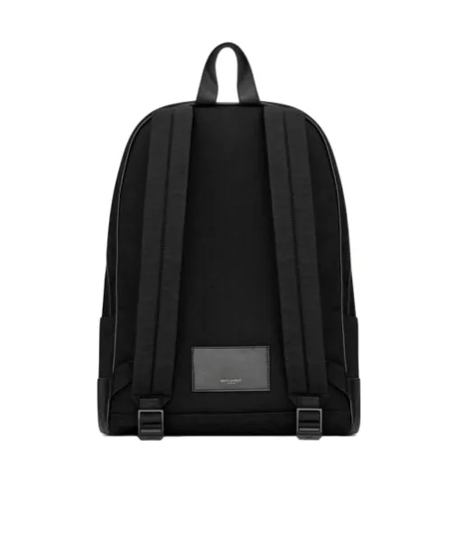 City Backpack In Nylon Canvas And Leather