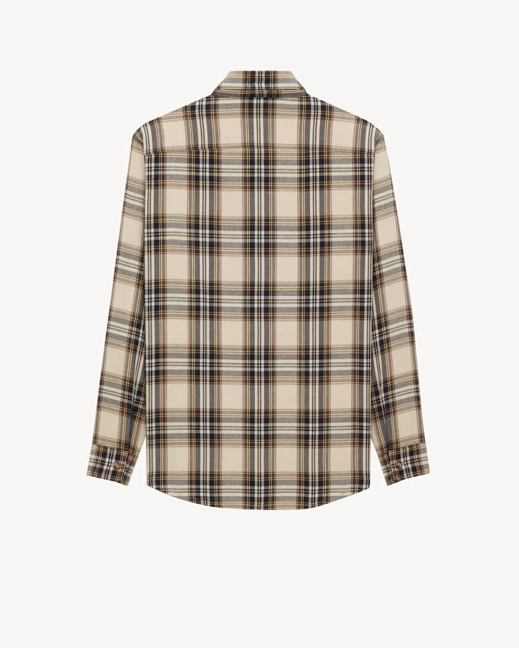 Tie-Detailed Checkered Shirt
